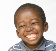little boy smiling