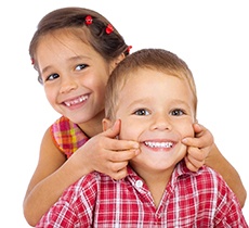 children smiling after dental visit