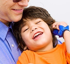 Relaxed young boy during dental visit