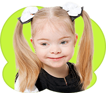 Smiling little girl with pig tails