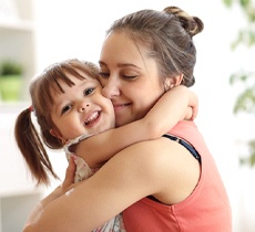 Little girl after seeing pediatric dentist in Garland