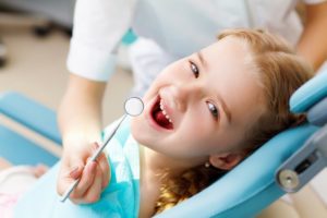 girl in dentist chair