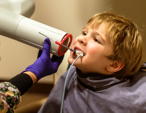 child getting a dental x-ray